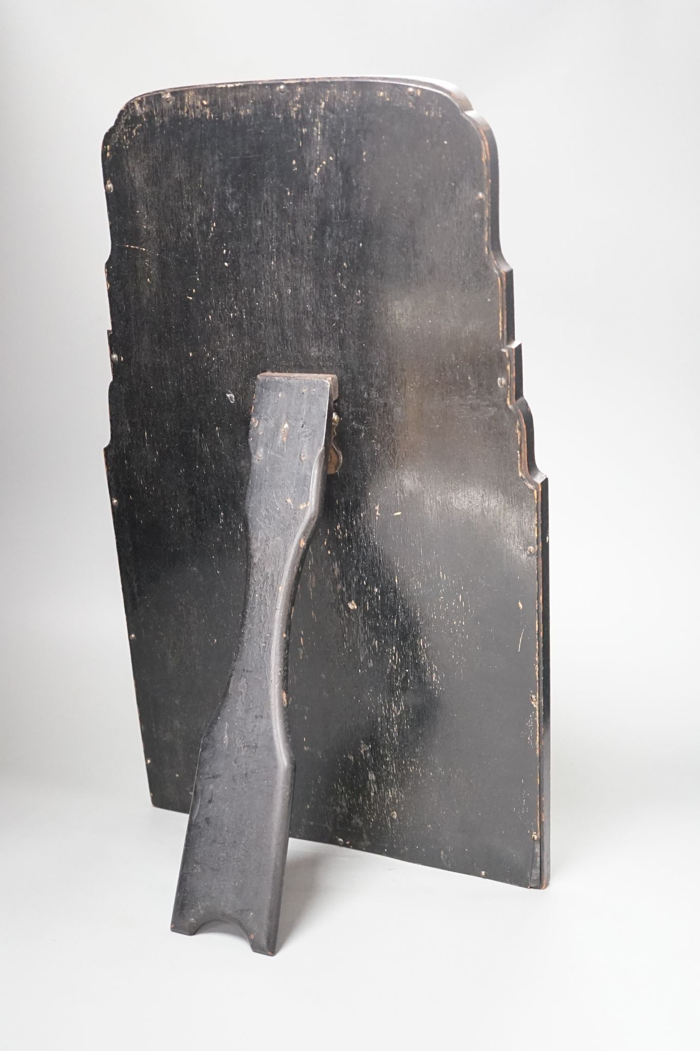 A shagreen veneered easel mirror c.1920's-1930's, 50.5 cms high x 30 cms wide.